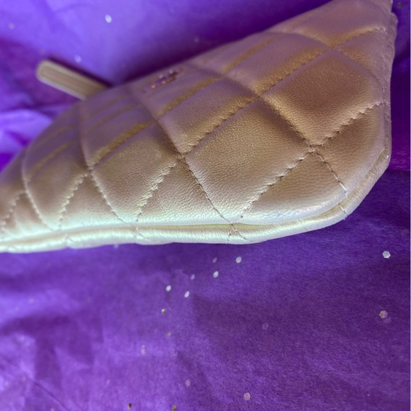 Chanel zipper O case SLG. 2020C pearlescent metallic RARE - Picture 7 of 14